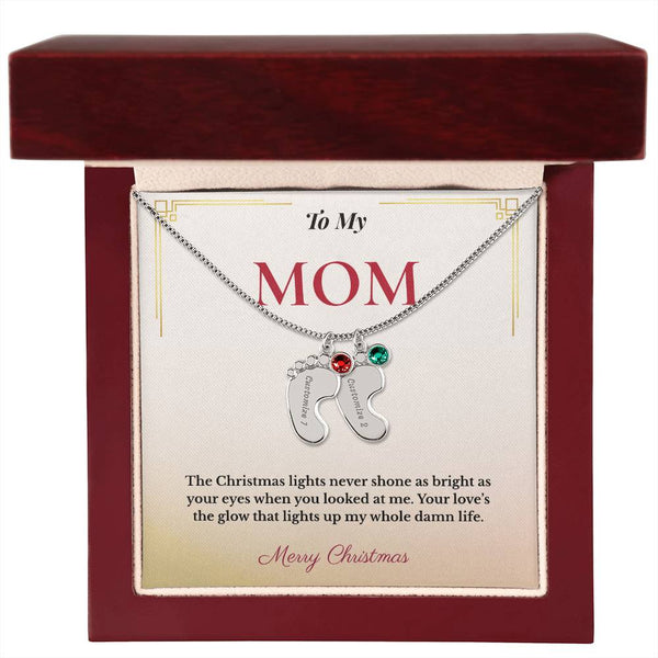 Sentimental Christmas Gift for Mom | Personalized Jewelry Honoring Motherhood & Family Love | Heartfelt Keepsake