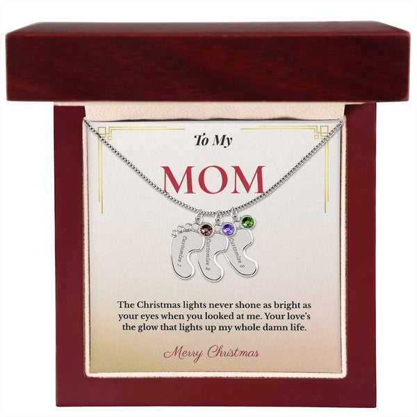 Sentimental Christmas Gift for Mom | Personalized Jewelry Honoring Motherhood & Family Love | Heartfelt Keepsake