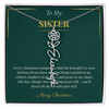 Flower Name Necklace – Personalized Christmas Gift for Sister | Custom Jewelry for the Holidays
