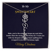 Flower Name Necklace – Personalized Christmas Gift for Wife | Custom Floral Jewelry That Shows Thoughtful Love | Unique Necklace for Her