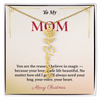 Personalized Christmas Gift for Mom | Custom Floral Jewelry That Celebrates Her Beauty & Love | Unique Keepsake from Daughter or Son