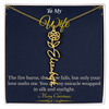 Flower Name Necklace – Personalized Christmas Gift for Wife | Custom Floral Jewelry That Shows Thoughtful Love | Unique Necklace for Her