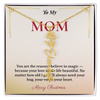 Personalized Christmas Gift for Mom | Custom Floral Jewelry That Celebrates Her Beauty & Love | Unique Keepsake from Daughter or Son