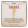 Personalized Christmas Gift for Mom | Custom Floral Jewelry That Celebrates Her Beauty & Love | Unique Keepsake from Daughter or Son