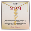 Personalized Christmas Gift for Mom | Custom Floral Jewelry That Celebrates Her Beauty & Love | Unique Keepsake from Daughter or Son