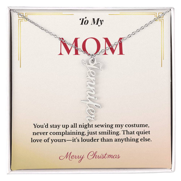 Custom Christmas Gift for Mom | Personalized Jewelry Keeping Her Loved Ones Close | Elegant Family Name Design She'll Adore