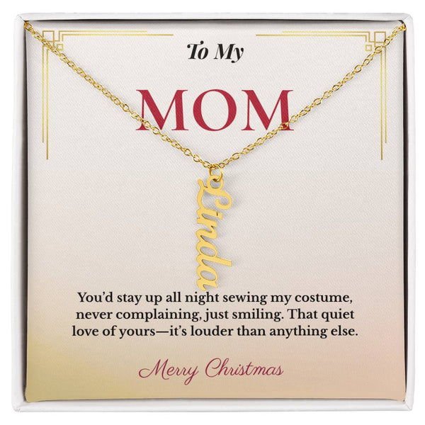 Custom Christmas Gift for Mom | Personalized Jewelry Keeping Her Loved Ones Close | Elegant Family Name Design She'll Adore