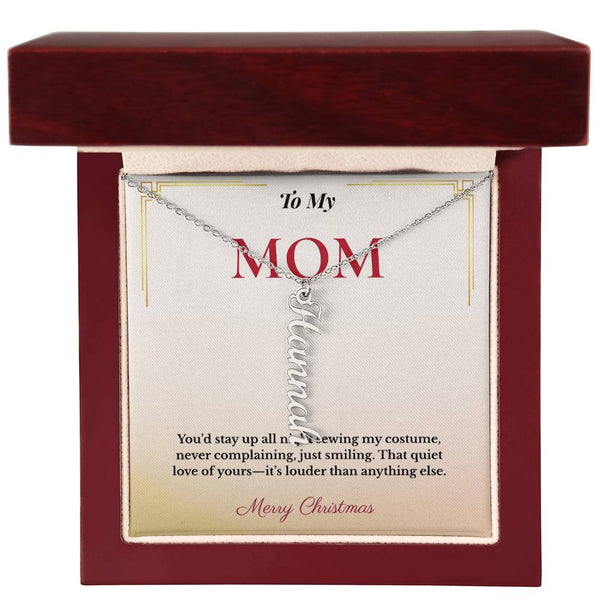 Custom Christmas Gift for Mom | Personalized Jewelry Keeping Her Loved Ones Close | Elegant Family Name Design She'll Adore