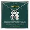 Engraved Kid Charm Necklace – Sentimental Christmas Gift for Sister | Custom Family Jewelry Gift