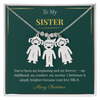 Engraved Kid Charm Necklace – Sentimental Christmas Gift for Sister | Custom Family Jewelry Gift