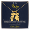Engraved Kid Charm Necklace – Personalized Christmas Gift for Wife | Custom Family Jewelry That Celebrates Children | Heartfelt Holiday Keepsake