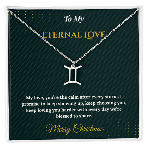 Zodiac Necklace – Personalized Christmas Gift for Wife | Astrological Jewelry That Reflects Her Unique Energy | Elegant Holiday Keepsake for Her