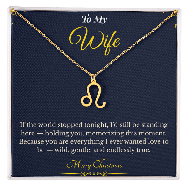 Zodiac Necklace – Personalized Christmas Gift for Wife | Astrological Jewelry That Reflects Her Unique Energy | Elegant Holiday Keepsake for Her