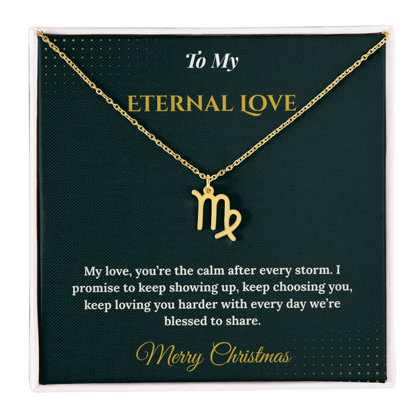 Zodiac Necklace – Personalized Christmas Gift for Wife | Astrological Jewelry That Reflects Her Unique Energy | Elegant Holiday Keepsake for Her