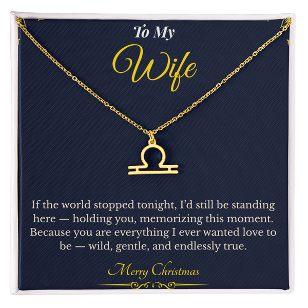 Zodiac Necklace – Personalized Christmas Gift for Wife | Astrological Jewelry That Reflects Her Unique Energy | Elegant Holiday Keepsake for Her