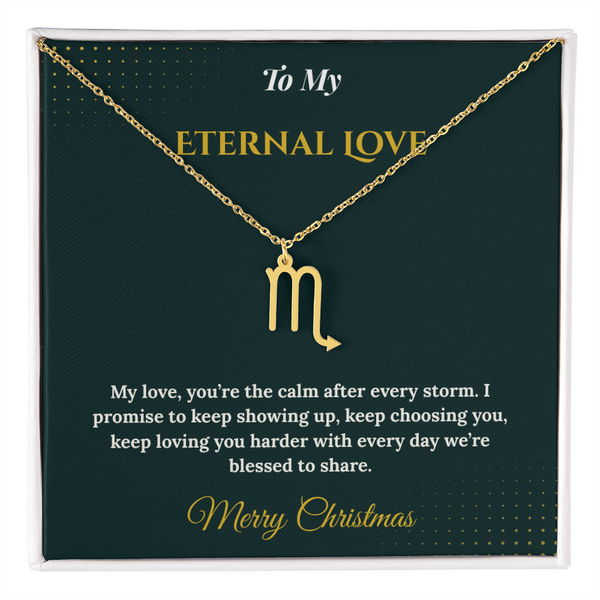 Zodiac Necklace – Personalized Christmas Gift for Wife | Astrological Jewelry That Reflects Her Unique Energy | Elegant Holiday Keepsake for Her