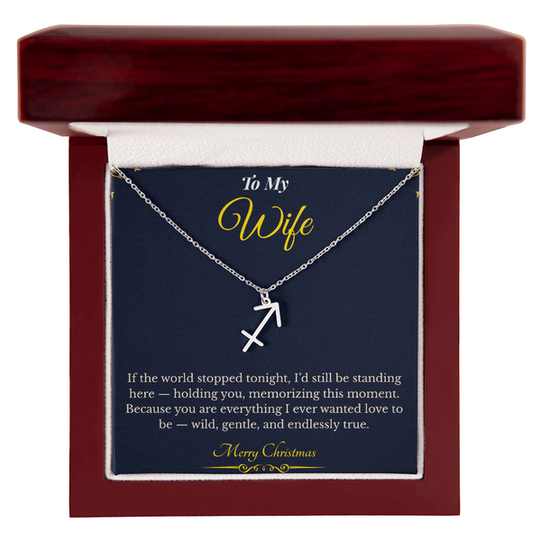 Zodiac Necklace – Personalized Christmas Gift for Wife | Astrological Jewelry That Reflects Her Unique Energy | Elegant Holiday Keepsake for Her