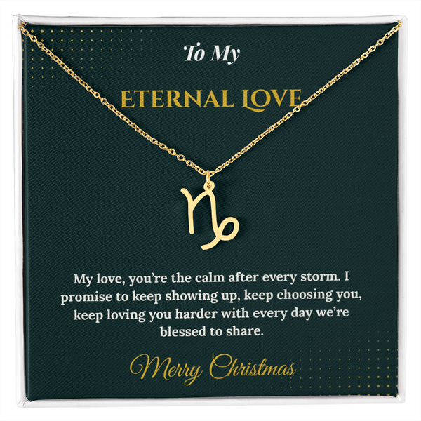 Zodiac Necklace – Personalized Christmas Gift for Wife | Astrological Jewelry That Reflects Her Unique Energy | Elegant Holiday Keepsake for Her