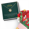 Love Knot Necklace With Rotating Rose Gift Box โ Sentimental Christmas Gift for Sister | Luxurious Holiday Jewelry Set