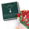 Alluring Beauty Necklace with Rotating Rose Gift Box – Elegant Christmas Gift for Sister | Trending Holiday Jewelry Combo