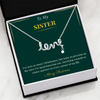 Scripted Love Necklace – Heartfelt Christmas Gift for Sister | Elegant Holiday Jewelry Bestseller