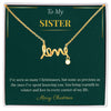 Scripted Love Necklace – Heartfelt Christmas Gift for Sister | Elegant Holiday Jewelry Bestseller