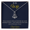 Anchor Pendant Necklace – Meaningful Christmas Gift for Wife | Symbol of Strength, Stability & Endless Love | Elegant Holiday Jewelry for Her
