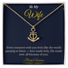Anchor Pendant Necklace – Meaningful Christmas Gift for Wife | Symbol of Strength, Stability & Endless Love | Elegant Holiday Jewelry for Her