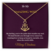 Anchor Pendant Necklace – Meaningful Christmas Gift for Wife | Symbol of Strength, Stability & Endless Love | Elegant Holiday Jewelry for Her