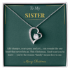 Forever Love Necklace – A Dazzling Christmas Gift for Sister | Elegant Holiday Jewelry