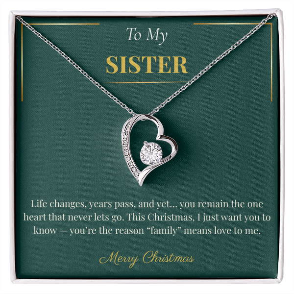 Forever Love Necklace – A Dazzling Christmas Gift for Sister | Elegant Holiday Jewelry