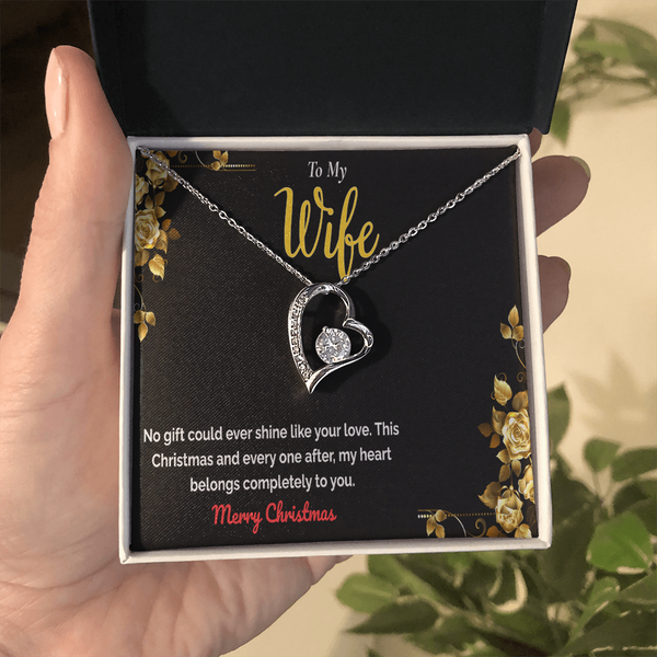 Make Her Heart Melt – Forever Love Heart Necklace, The Perfect Christmas Gift for Your Wife