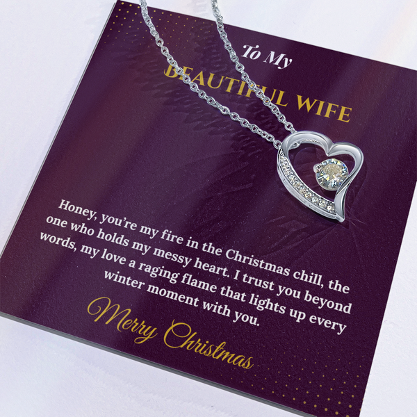 Forever Love Necklace – Elegant Christmas Gift for Wife | Romantic Jewelry That Expresses Endless Devotion | Timeless Keepsake She'll Cherish Forever