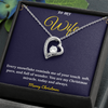 Forever Love Necklace – Sparkling White Gold Heart Pendant | Elegant Christmas Gift for Wife