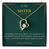 Forever Love Necklace – A Dazzling Christmas Gift for Sister | Elegant Holiday Jewelry