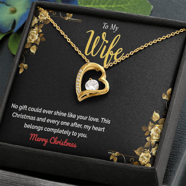 Make Her Heart Melt – Forever Love Heart Necklace, The Perfect Christmas Gift for Your Wife