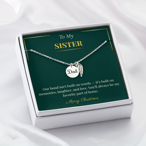 Memorial Necklace – Thoughtful Christmas Gift for Sister | Meaningful Remembrance Jewelry