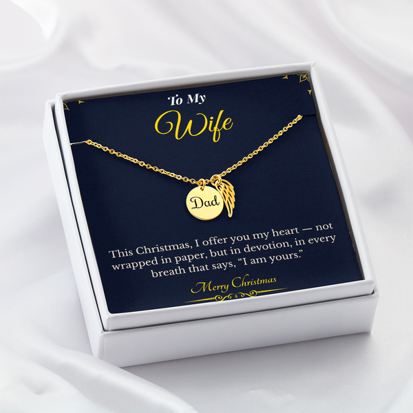 Memorial Necklace – Comforting Christmas Gift for Wife | Meaningful Jewelry That Keeps Loved Ones Close | Sentimental Keepsake She'll Treasure Forever