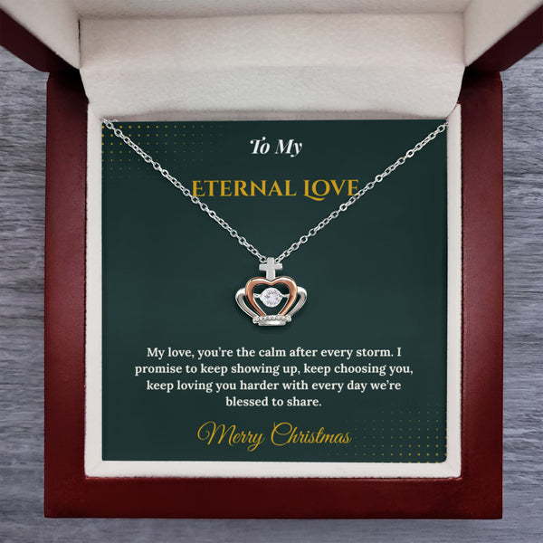 Crown Pendant Necklace – Royal Christmas Gift for Wife | Elegant Jewelry That Celebrates Her Inner Queen | Luxury Necklace She'll Treasure Forever