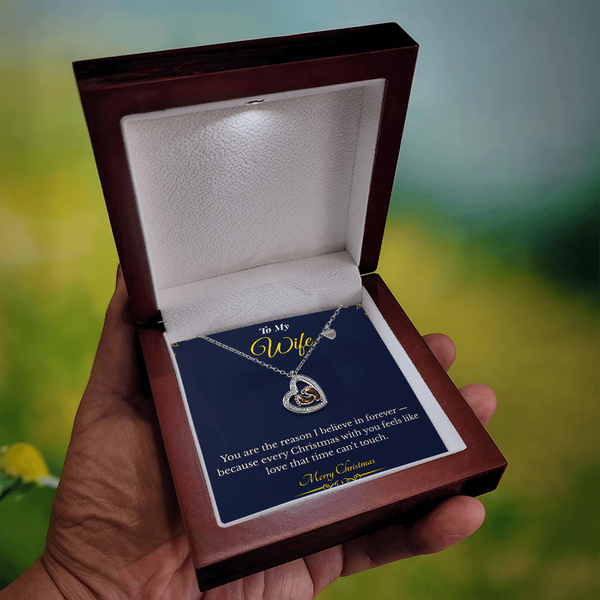 Baby Feet Heart Necklace – Sentimental Christmas Gift for Wife | Heartfelt Jewelry Celebrating Motherhood & Love | Perfect Gift for New Moms