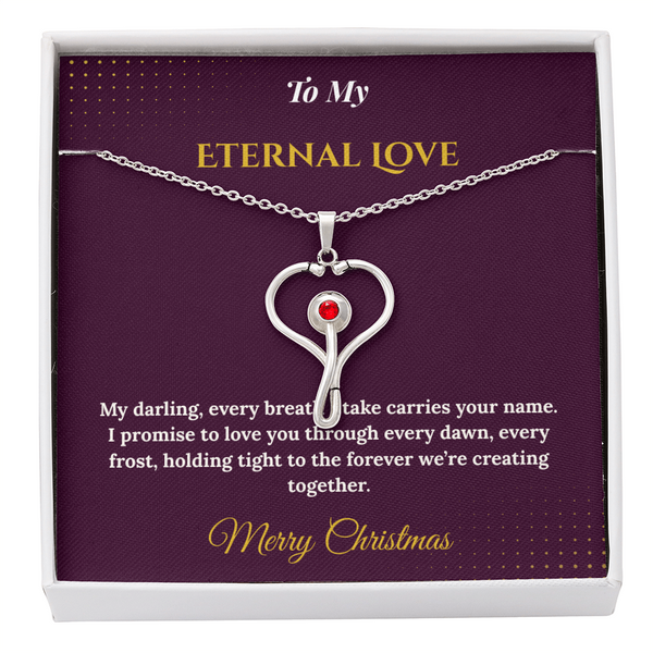 Heartscope Necklace – Unique Christmas Gift for Wife | Modern Jewelry That Reflects Passion & Grace | Meaningful Holiday Necklace She'll Adore