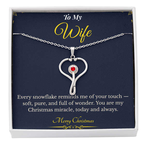 Heartscope Necklace – Unique Christmas Gift for Wife | Modern Jewelry That Reflects Passion & Grace | Meaningful Holiday Necklace She'll Adore