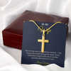 Artisan Cross Necklace with Snake Chain – Faith-Inspired Christmas Gift for Wife | Elegant Jewelry That Represents Love & Hope | Timeless Holiday Keepsake
