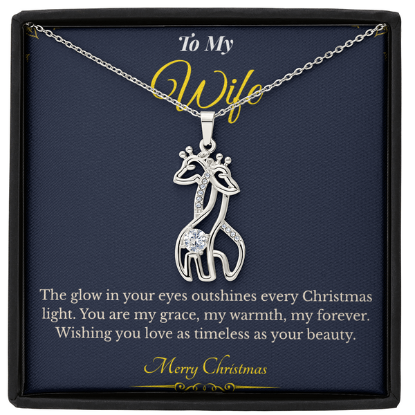 Giraffe Necklace – Cute Christmas Gift for Wife | Symbol of Grace, Love & Loyalty | Unique Animal-Inspired Jewelry She'll Treasure