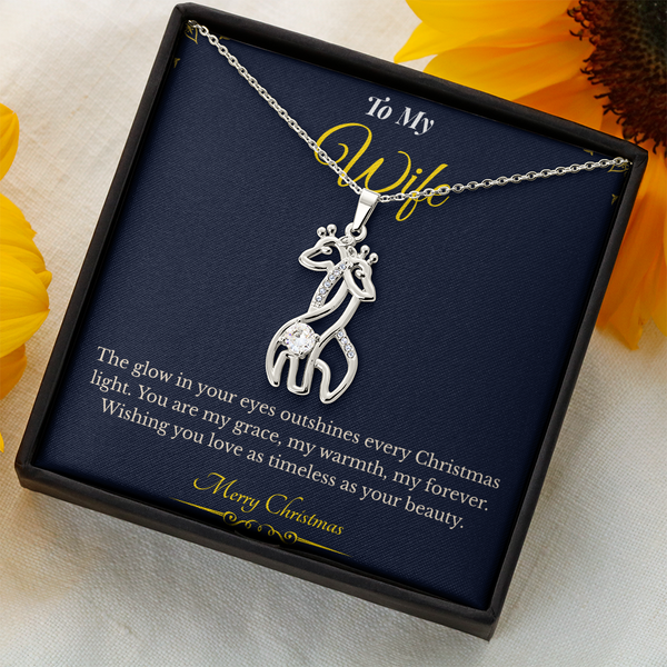 Giraffe Necklace – Cute Christmas Gift for Wife | Symbol of Grace, Love & Loyalty | Unique Animal-Inspired Jewelry She'll Treasure