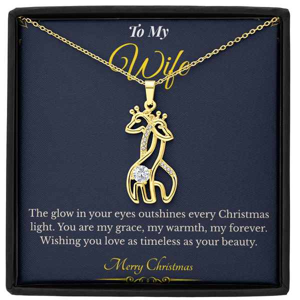 Giraffe Necklace – Cute Christmas Gift for Wife | Symbol of Grace, Love & Loyalty | Unique Animal-Inspired Jewelry She'll Treasure