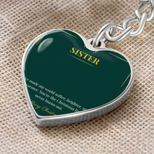 Graphic Heart Keychain – Fun Christmas Gift for Sister | Personalized Holiday Accessory