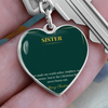 Graphic Heart Keychain – Fun Christmas Gift for Sister | Personalized Holiday Accessory