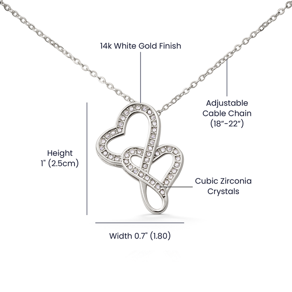 Heart to Heart Necklace – Romantic Christmas Gift for Wife | Symbol of Connection, Devotion & True Love | Elegant Jewelry She'll Cherish Forever