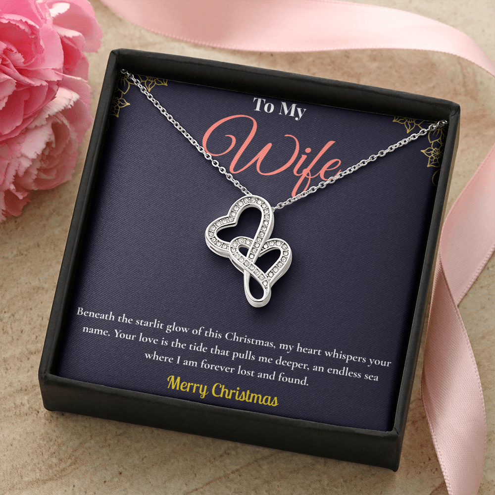 Heart-to-Heart Necklace – Dual-Tone 14K White & 18K Yellow Gold Pendant, The Perfect Christmas Gift for Her